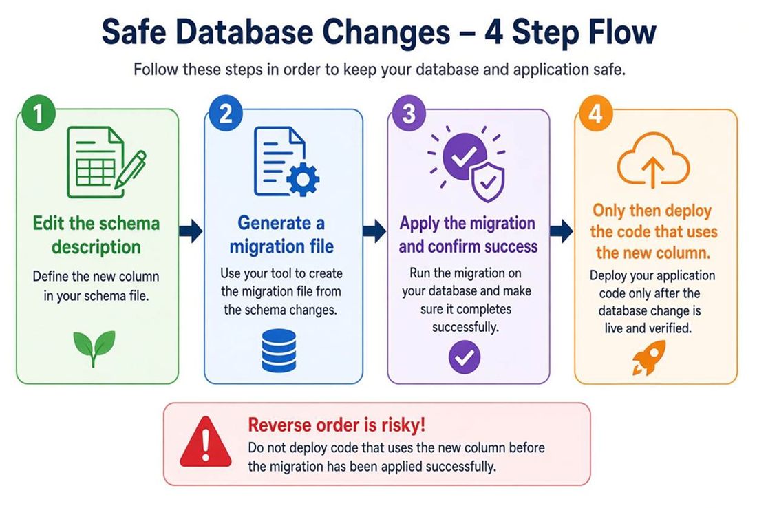 Safe Database Changes: a four-step flow